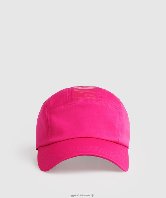 kapa s 5 ploščami z logotipom uniseksGymshark magenta roza J00L21132