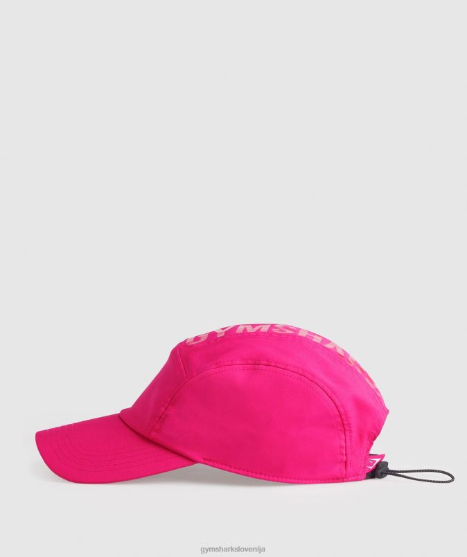 kapa s 5 ploščami z logotipom uniseksGymshark magenta roza J00L21132