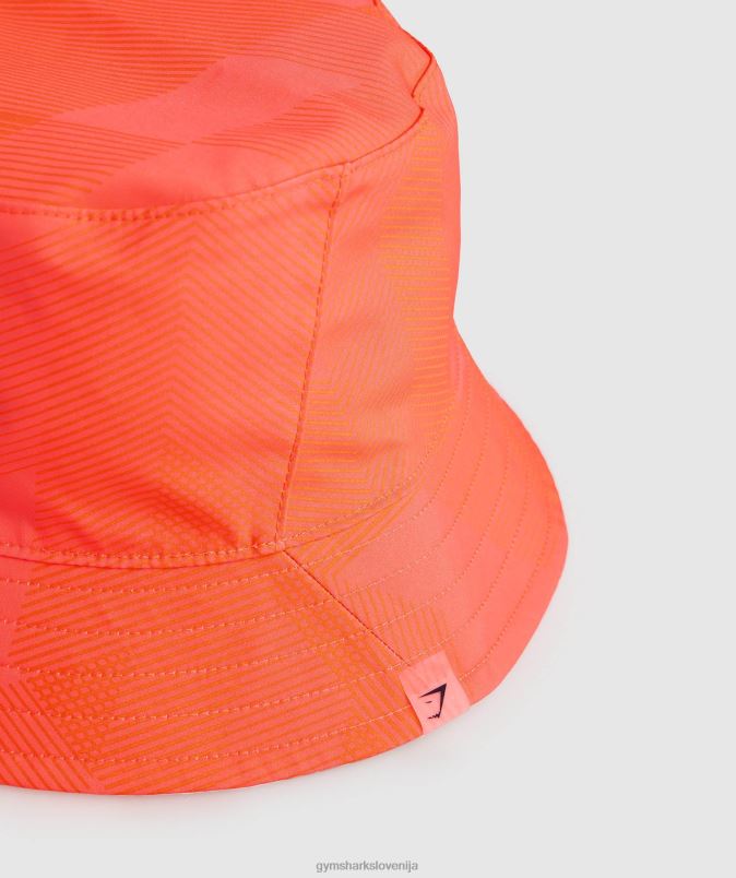 reverzibilni klobuk uniseksGymshark bela/oranžna/breskev J00L21139