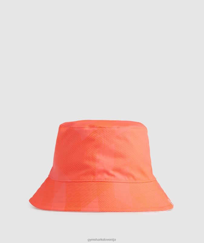 reverzibilni klobuk uniseksGymshark bela/oranžna/breskev J00L21139