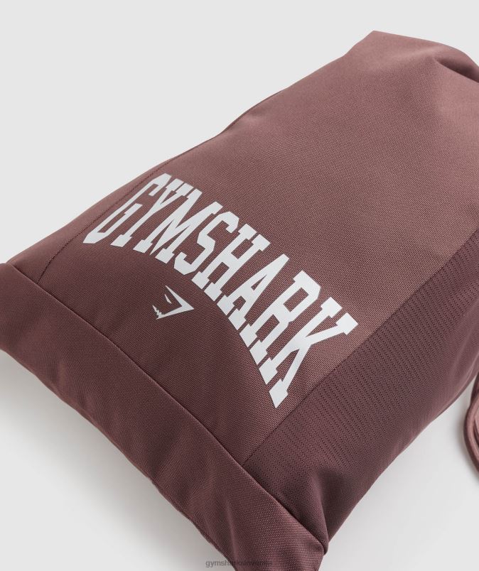 kolegijska telovadna vreča uniseksGymshark prašno bordo J00L21073