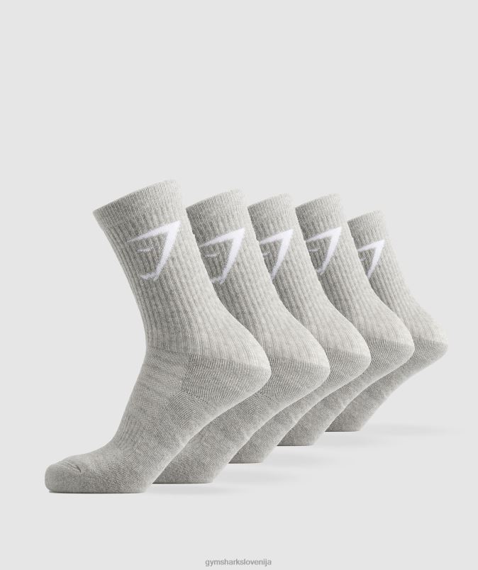crew socks 5pk uniseksGymshark svetlo sivi lapor J00L21086