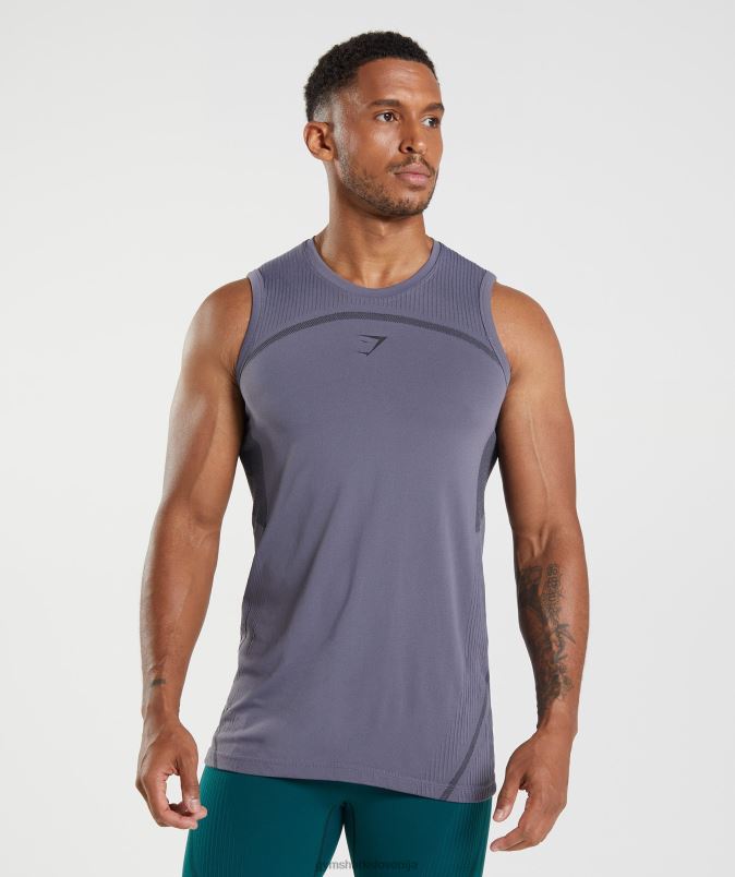 315 brezšivni rezervoar moškiGymshark živo srebro vijolično/črno J00L2967