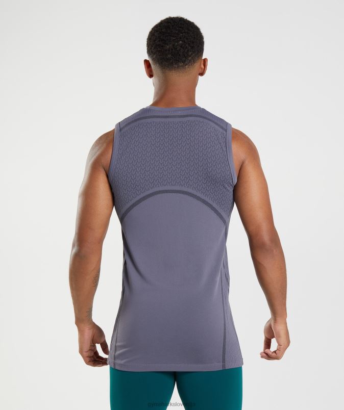 315 brezšivni rezervoar moškiGymshark živo srebro vijolično/črno J00L2967