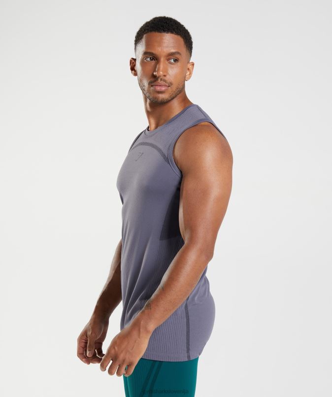 315 brezšivni rezervoar moškiGymshark živo srebro vijolično/črno J00L2967