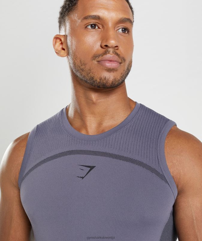 315 brezšivni rezervoar moškiGymshark živo srebro vijolično/črno J00L2967