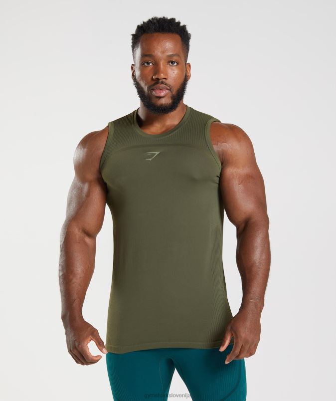 315 brezšivni rezervoar moškiGymshark sredica olivno/močvirsko zelena J00L2894