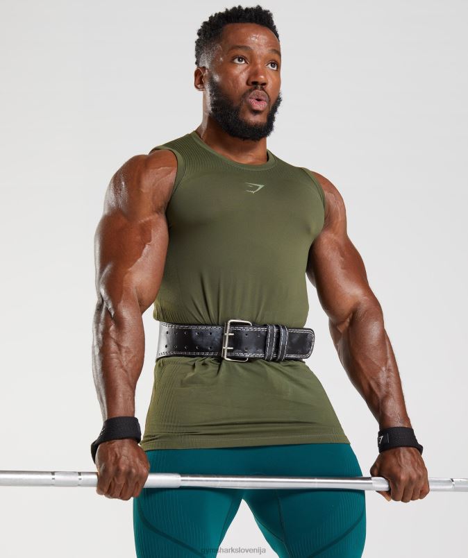 315 brezšivni rezervoar moškiGymshark sredica olivno/močvirsko zelena J00L2894