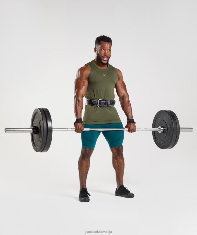 315 brezšivni rezervoar moškiGymshark sredica olivno/močvirsko zelena J00L2894