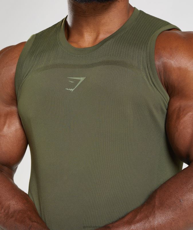 315 brezšivni rezervoar moškiGymshark sredica olivno/močvirsko zelena J00L2894