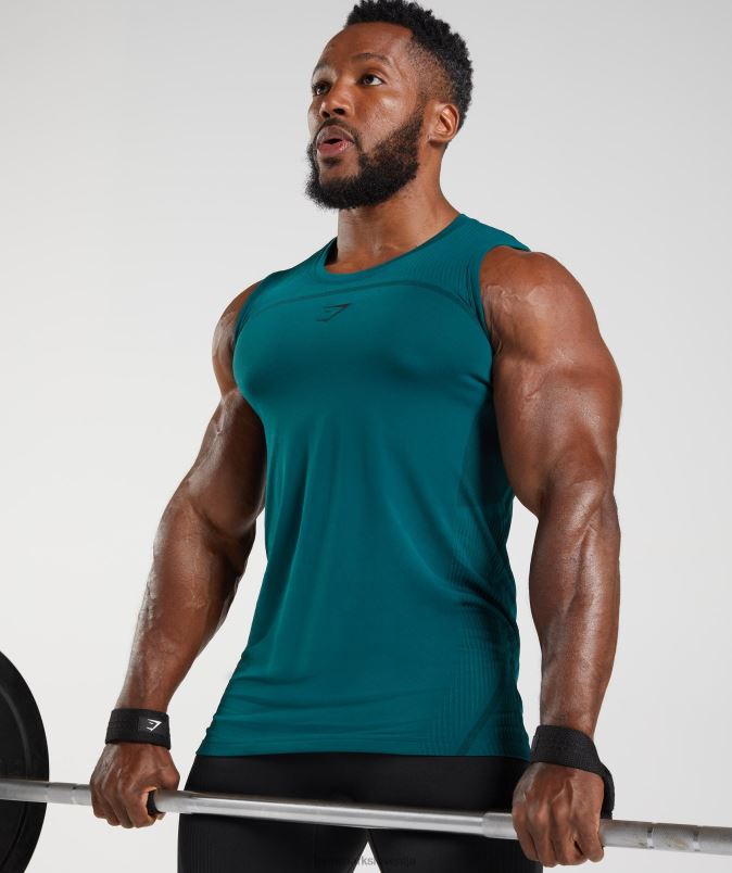 315 brezšivni rezervoar moškiGymshark zimsko modra/črna J00L2926