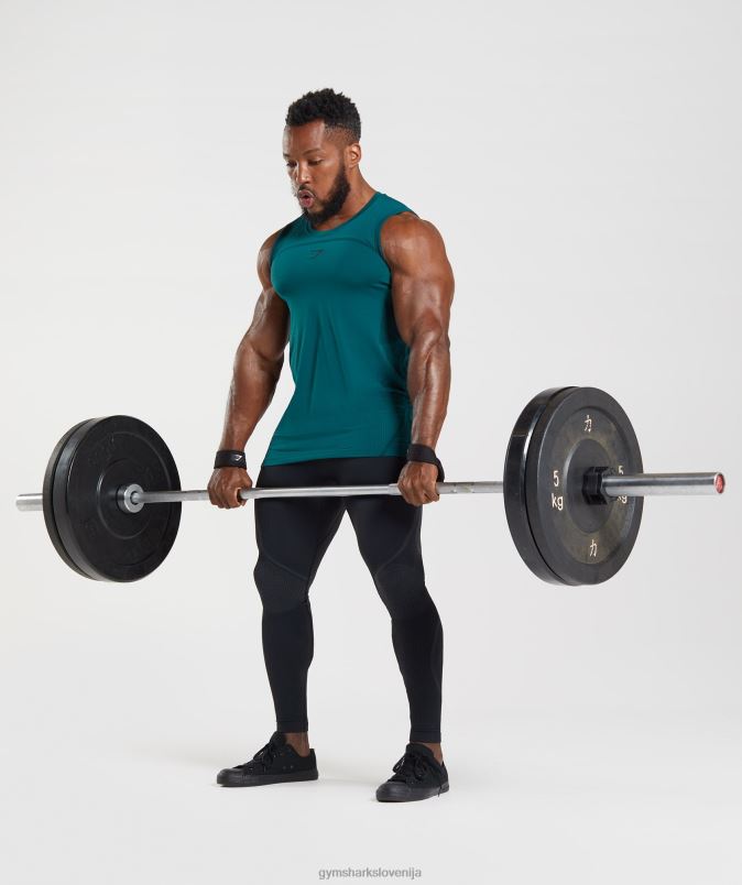 315 brezšivni rezervoar moškiGymshark zimsko modra/črna J00L2926
