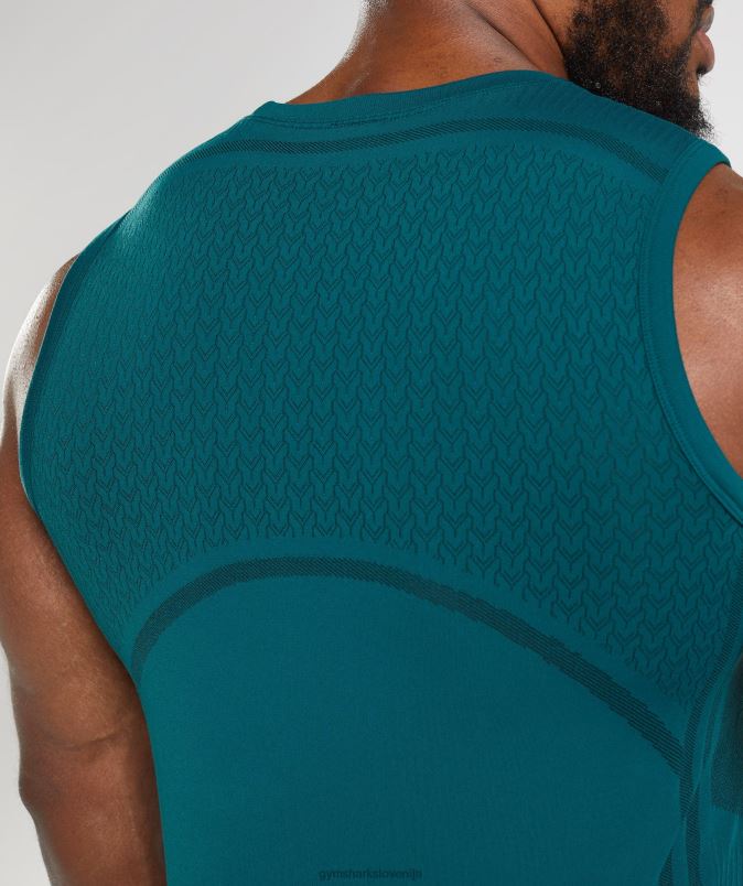 315 brezšivni rezervoar moškiGymshark zimsko modra/črna J00L2926
