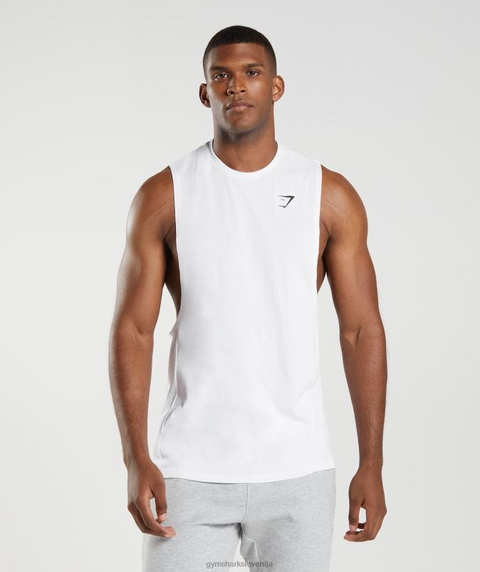 React drop arm tank moškiGymshark bela J00L2883
