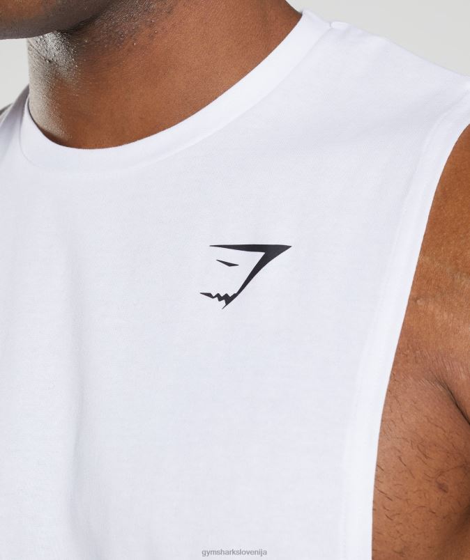 React drop arm tank moškiGymshark bela J00L2883