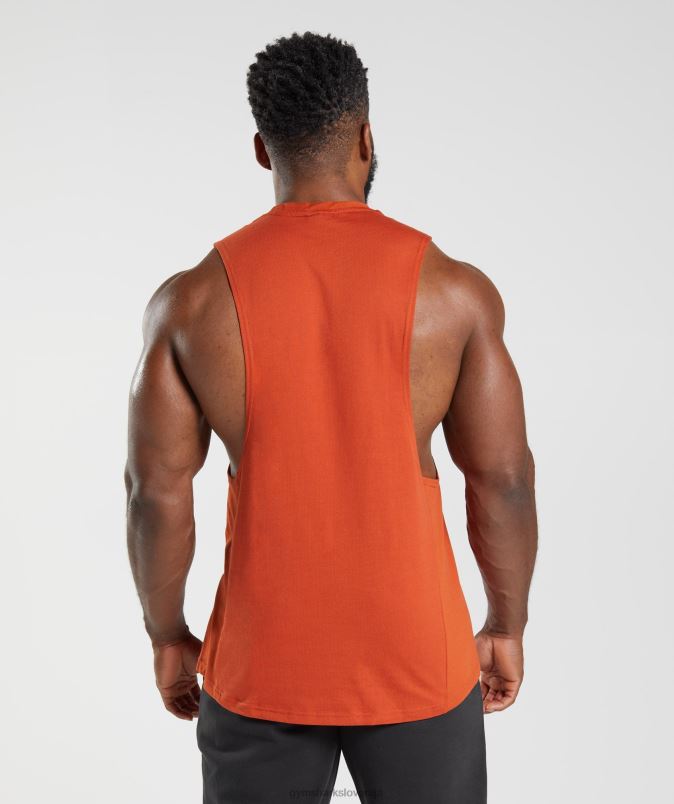 React drop arm tank moškiGymshark kajensko rdeče J00L2942