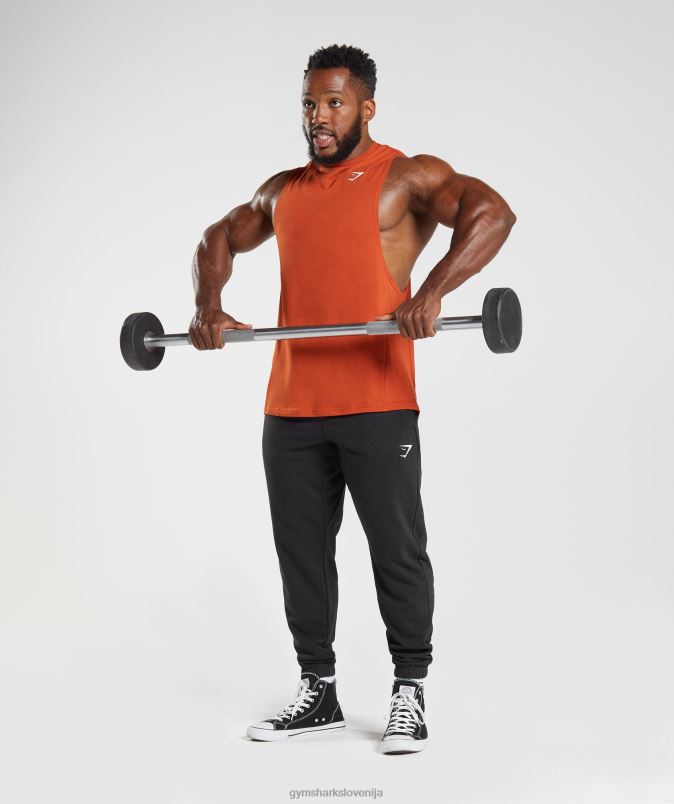 React drop arm tank moškiGymshark kajensko rdeče J00L2942