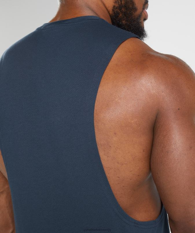 React drop arm tank moškiGymshark mornarica J00L2889