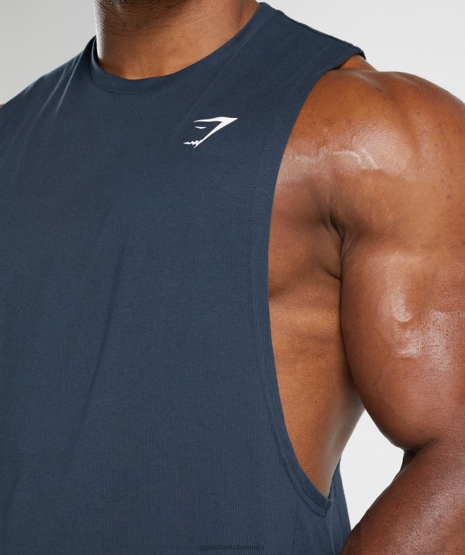 React drop arm tank moškiGymshark mornarica J00L2889