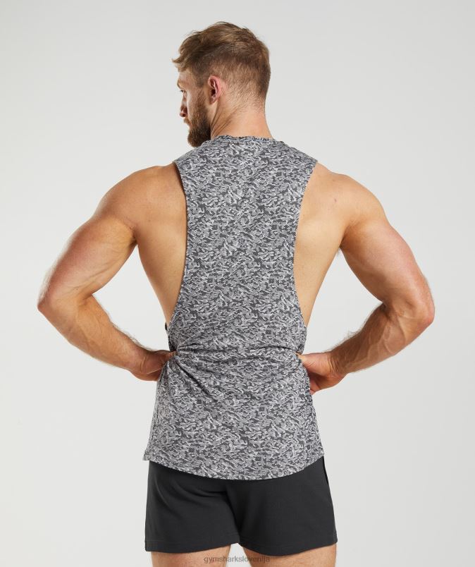 React drop arm tank moškiGymshark oniks siva J00L2968