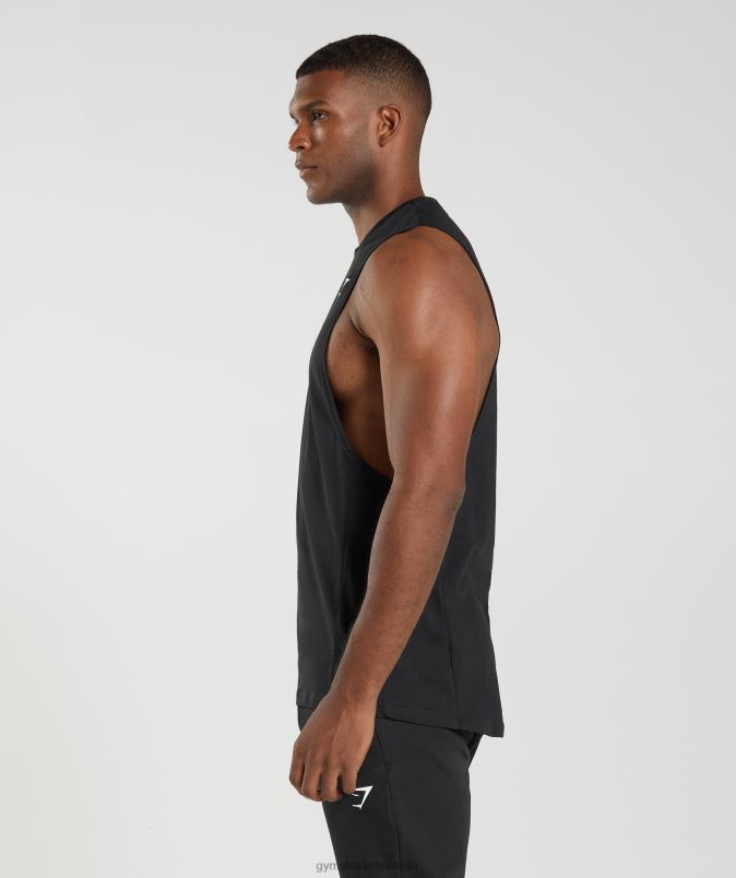 React drop arm tank moškiGymshark Črna J00L2885