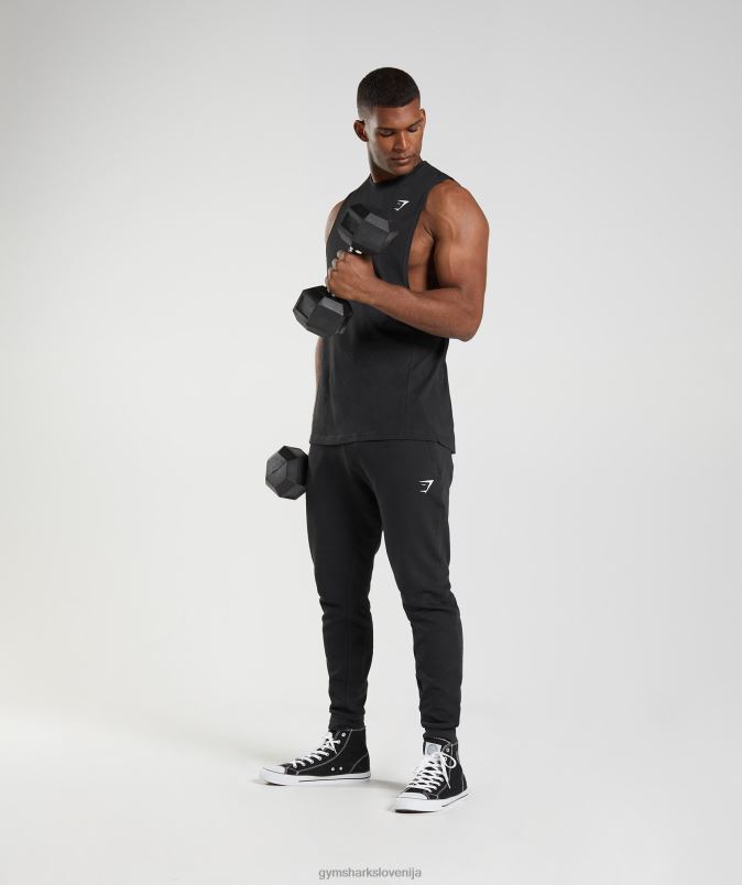 React drop arm tank moškiGymshark Črna J00L2885