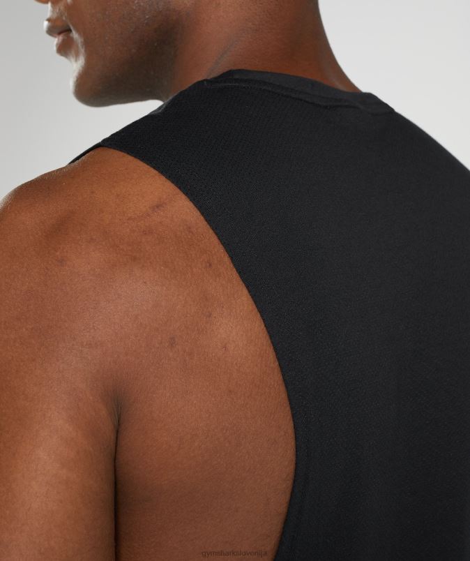 React drop arm tank moškiGymshark Črna J00L2885