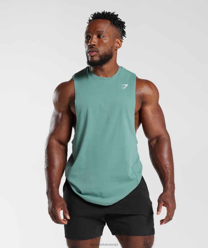 React drop arm tank moškiGymshark črnilo teal J00L2973