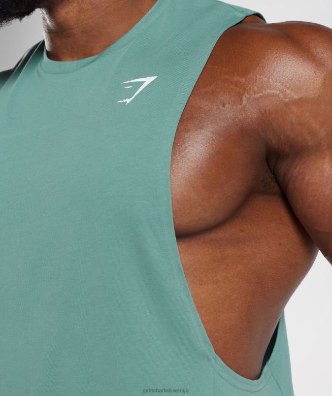 React drop arm tank moškiGymshark črnilo teal J00L2973