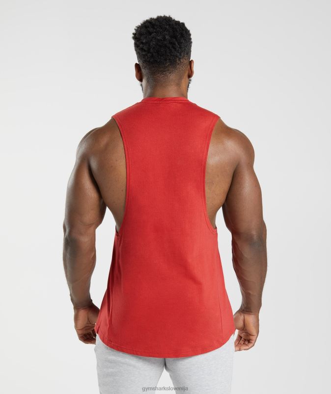 React drop arm tank moškiGymshark salsa rdeča J00L2966