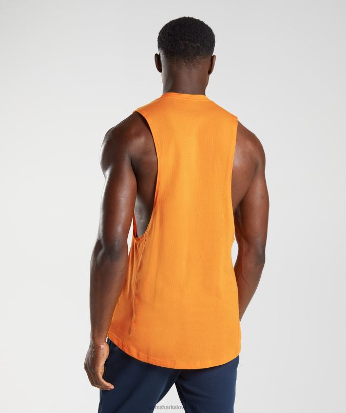 React drop arm tank moškiGymshark sončna oranžna J00L2948