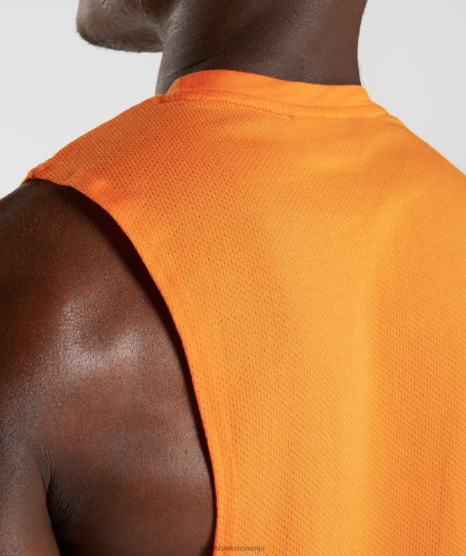 React drop arm tank moškiGymshark sončna oranžna J00L2948
