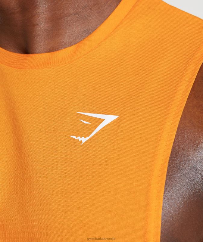 React drop arm tank moškiGymshark sončna oranžna J00L2948