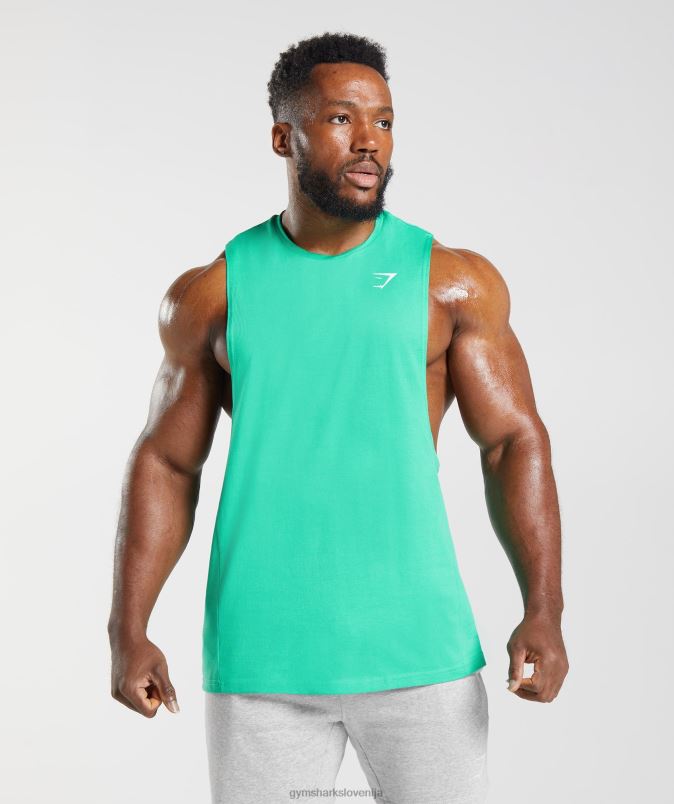 React drop arm tank moškiGymshark tropsko zelena J00L2955