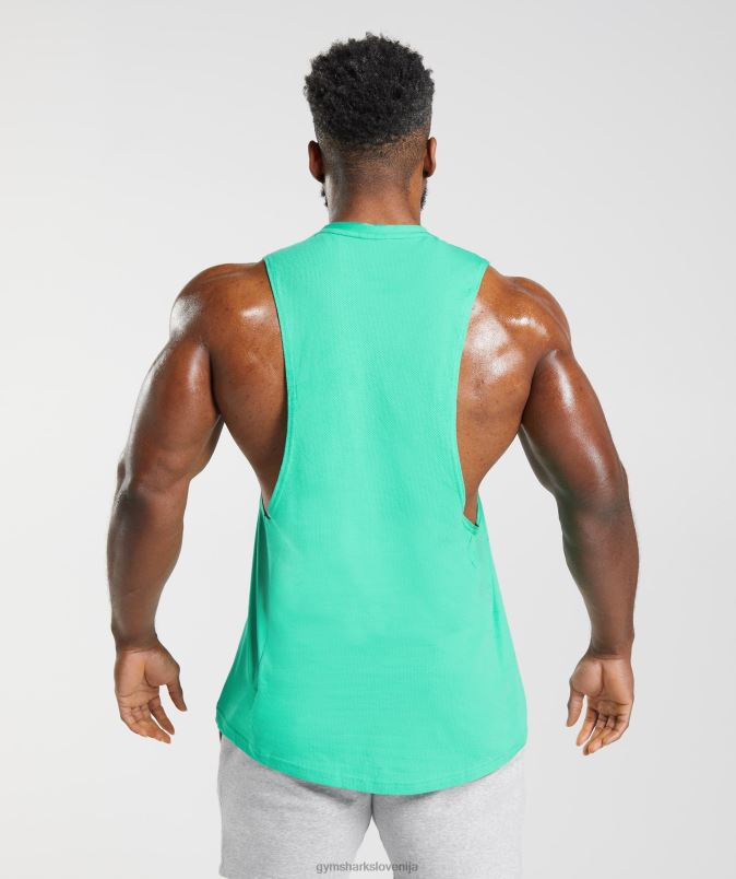 React drop arm tank moškiGymshark tropsko zelena J00L2955
