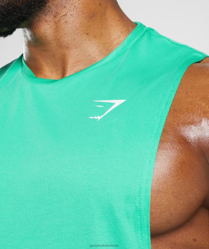 React drop arm tank moškiGymshark tropsko zelena J00L2955