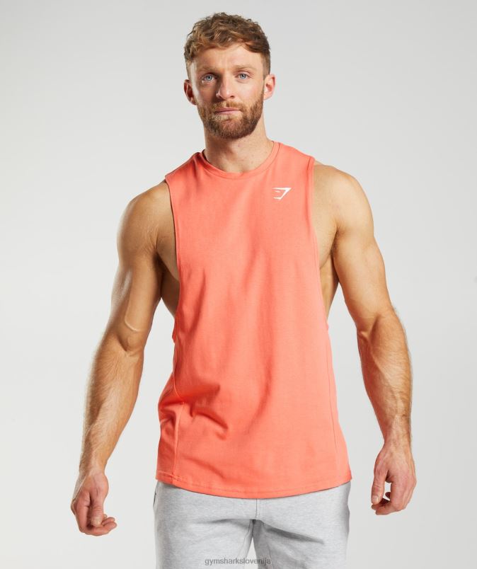 React drop arm tank moškiGymshark vesoljska oranžna J00L2954
