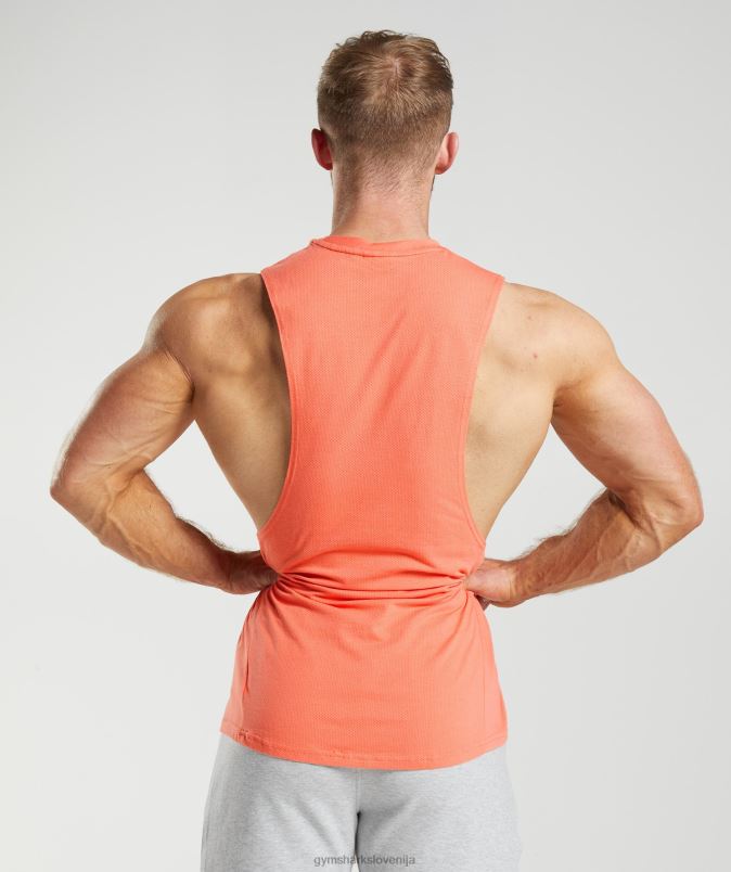 React drop arm tank moškiGymshark vesoljska oranžna J00L2954