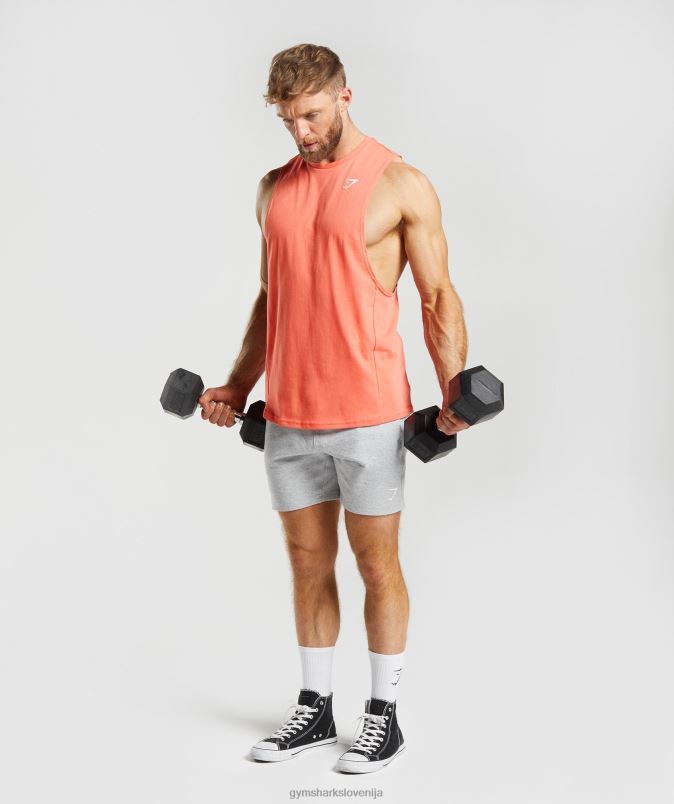 React drop arm tank moškiGymshark vesoljska oranžna J00L2954