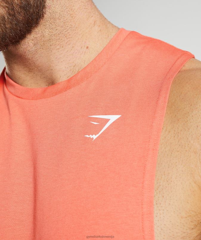 React drop arm tank moškiGymshark vesoljska oranžna J00L2954