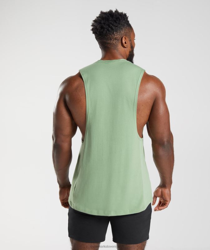 React drop arm tank moškiGymshark zeleni čaj J00L2970