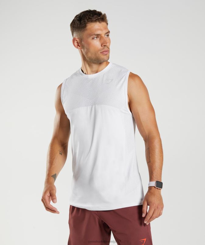 apex brezšivni rezervoar moškiGymshark bela/svetlo siva J00L2899