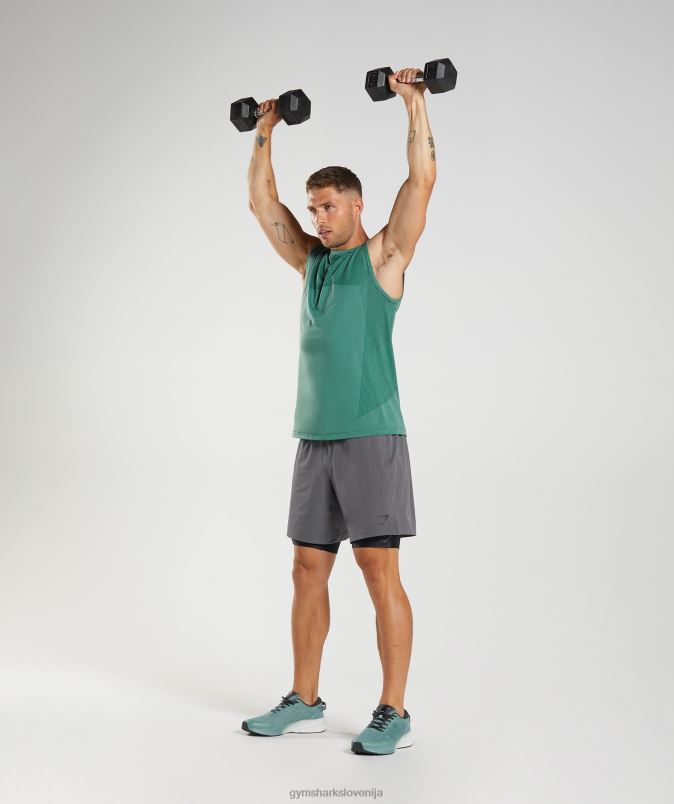 apex brezšivni rezervoar moškiGymshark hoya zelena/gozdna zelena J00L2910