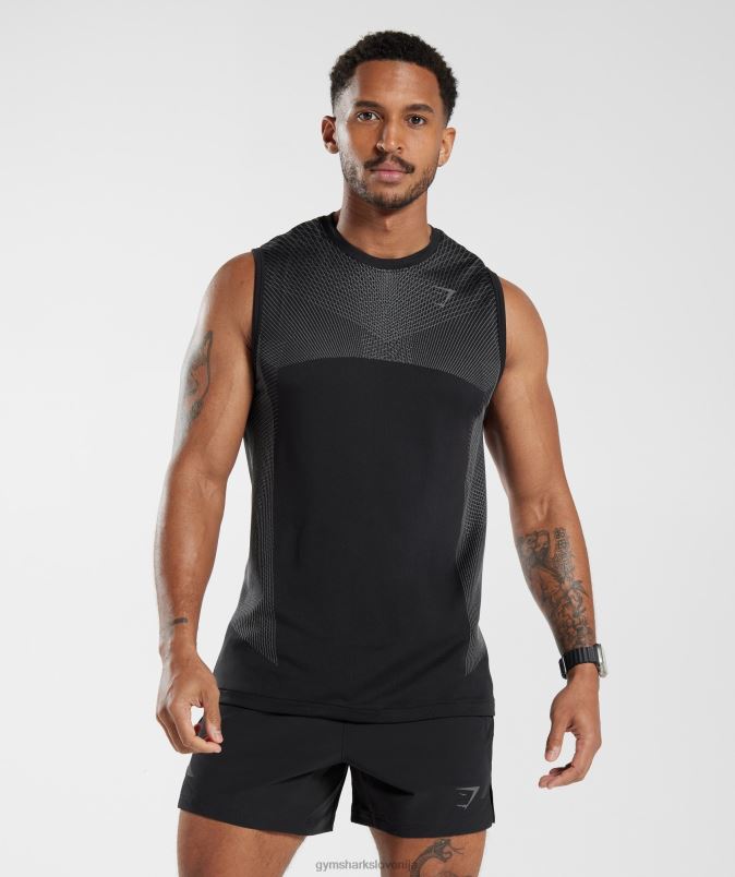 apex brezšivni rezervoar moškiGymshark črna/silhueta siva J00L2917