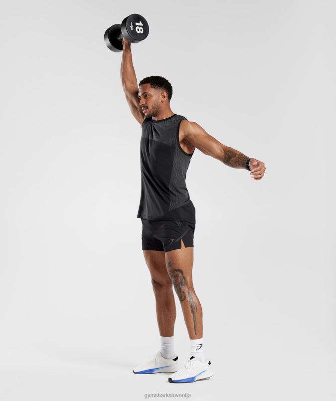 apex brezšivni rezervoar moškiGymshark črna/silhueta siva J00L2917