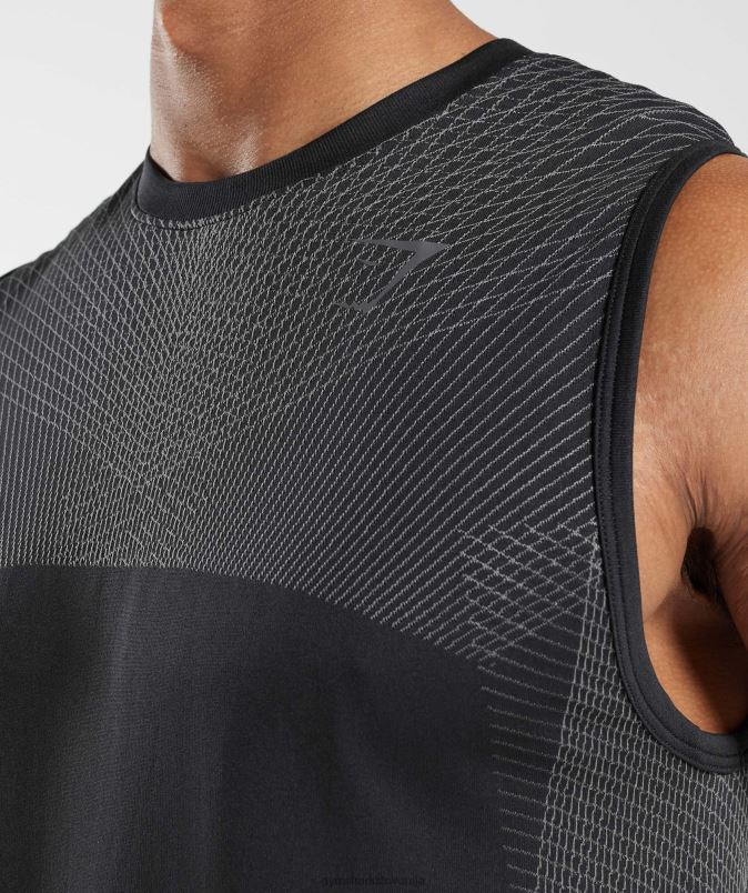 apex brezšivni rezervoar moškiGymshark črna/silhueta siva J00L2917