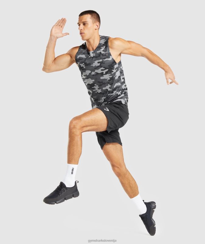 dohodni rezervoar moškiGymshark sivi tisk J00L2902