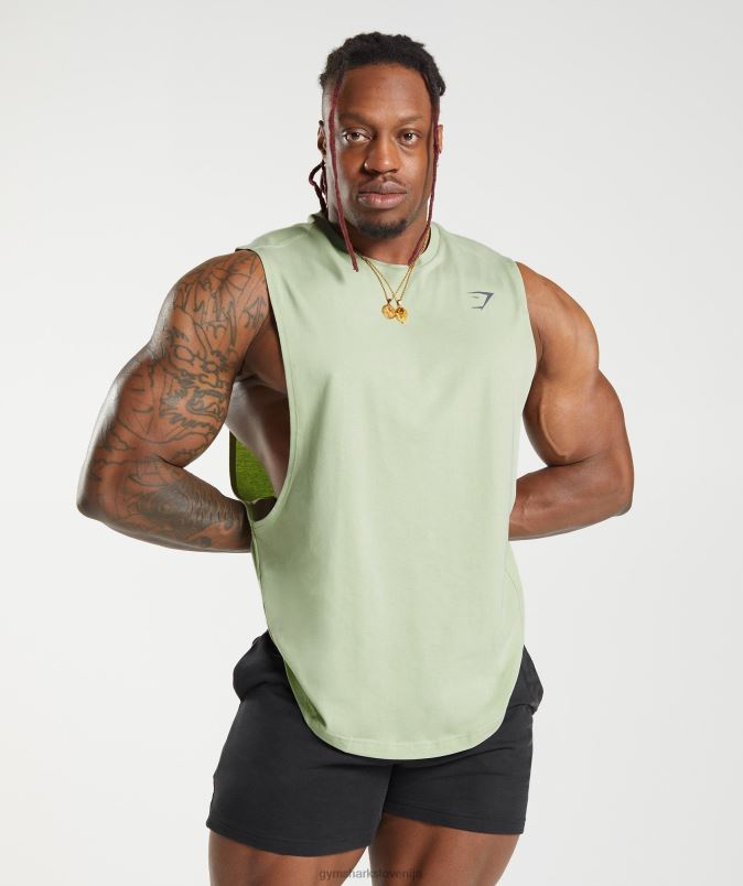 krepko spuščen rezervoar moškiGymshark flora zelena J00L2912