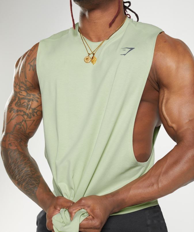 krepko spuščen rezervoar moškiGymshark flora zelena J00L2912