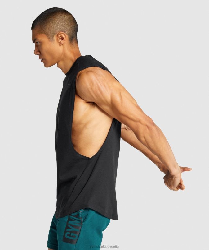 krepko spuščen rezervoar moškiGymshark Črna J00L2890